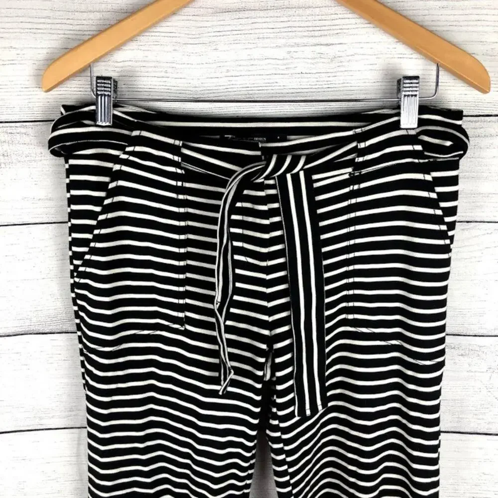 New York & Co Stretch Knit Striped Wide Leg Pant 4 - Picture 3 of 12